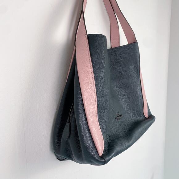 Coach Hadley Hobo in Colorblock Pine Green and Aurora Multi - Picture 3 of 10